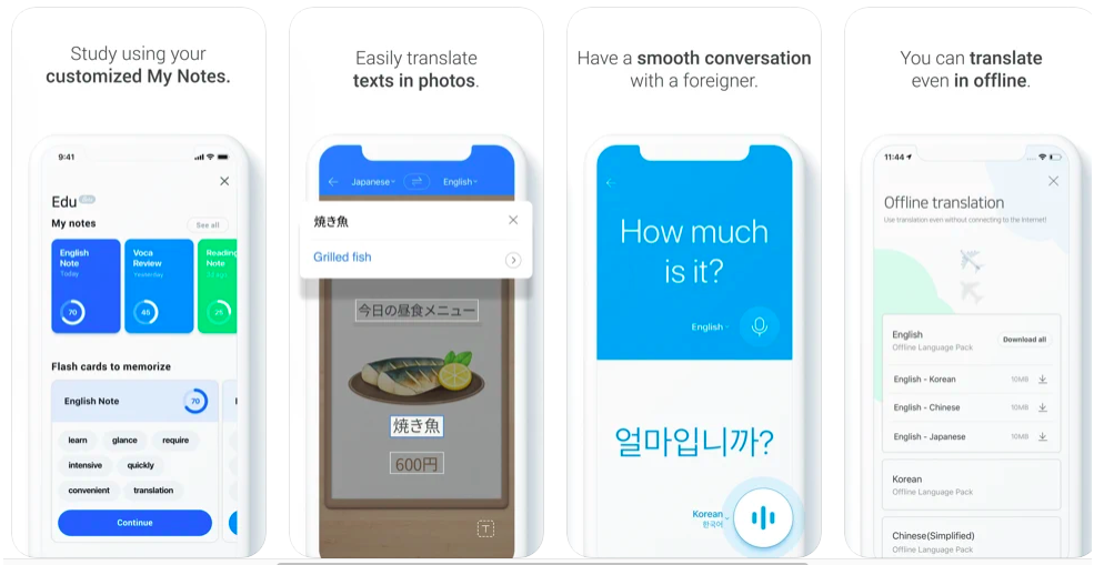 Ứng dụng dịch tiếng Anh bằng hình ảnh Naver Papago Translate