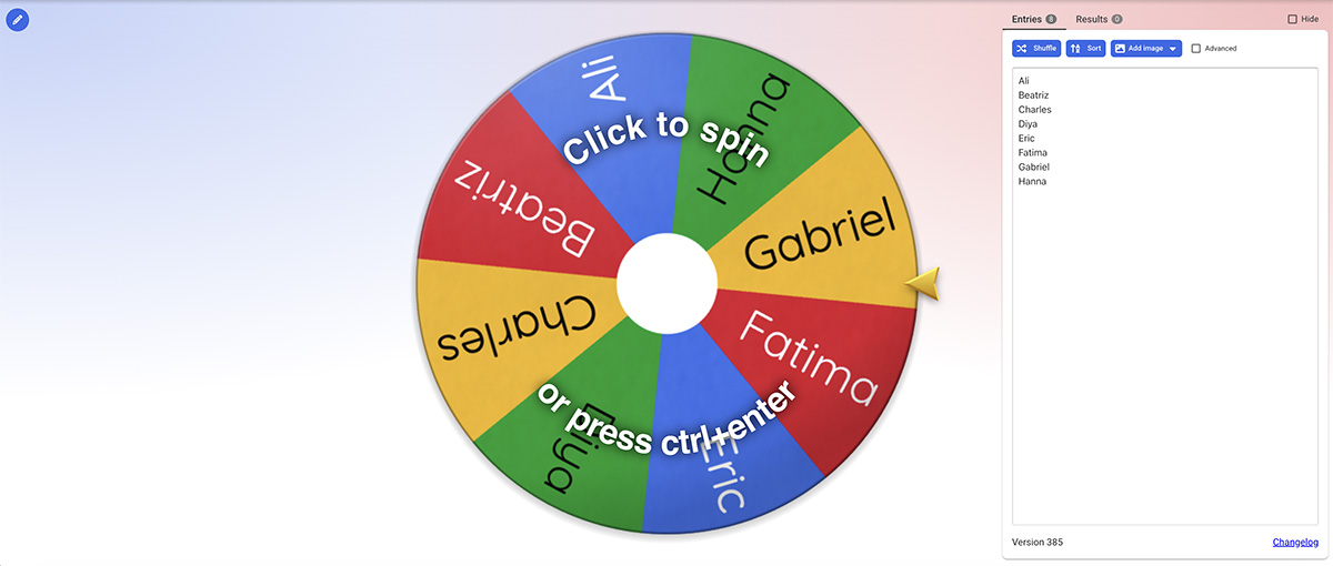 Wheel of Names