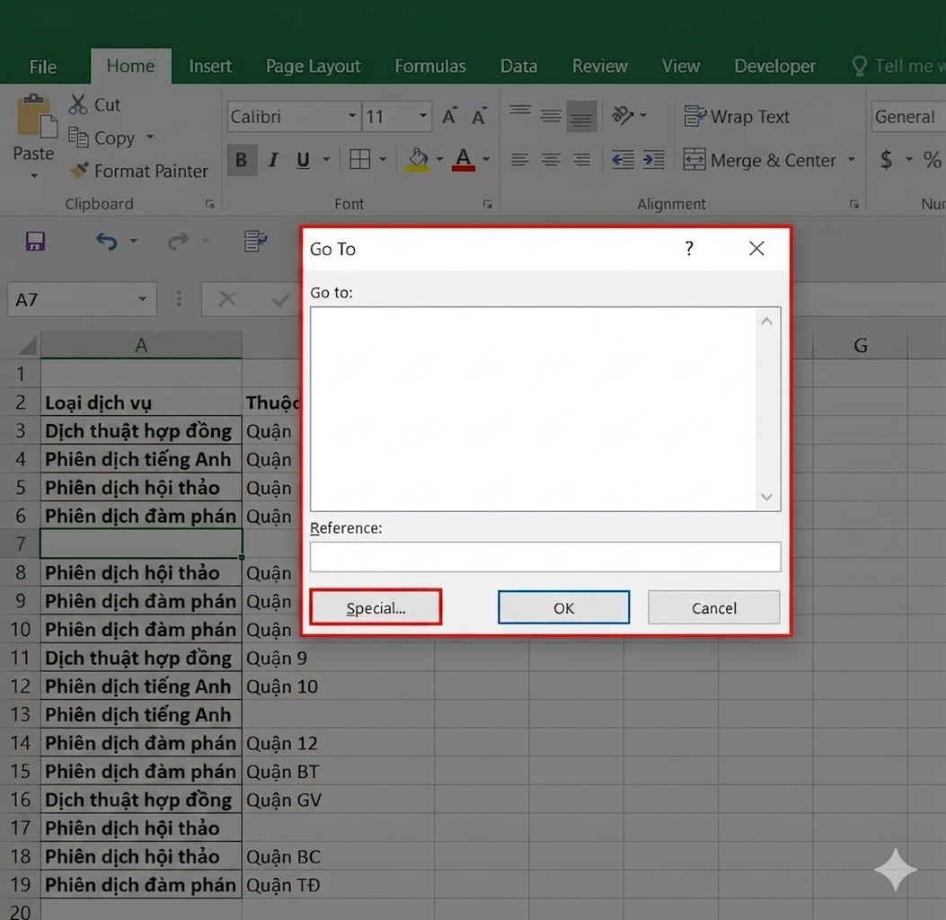 4 cách xóa dòng trống trong excel