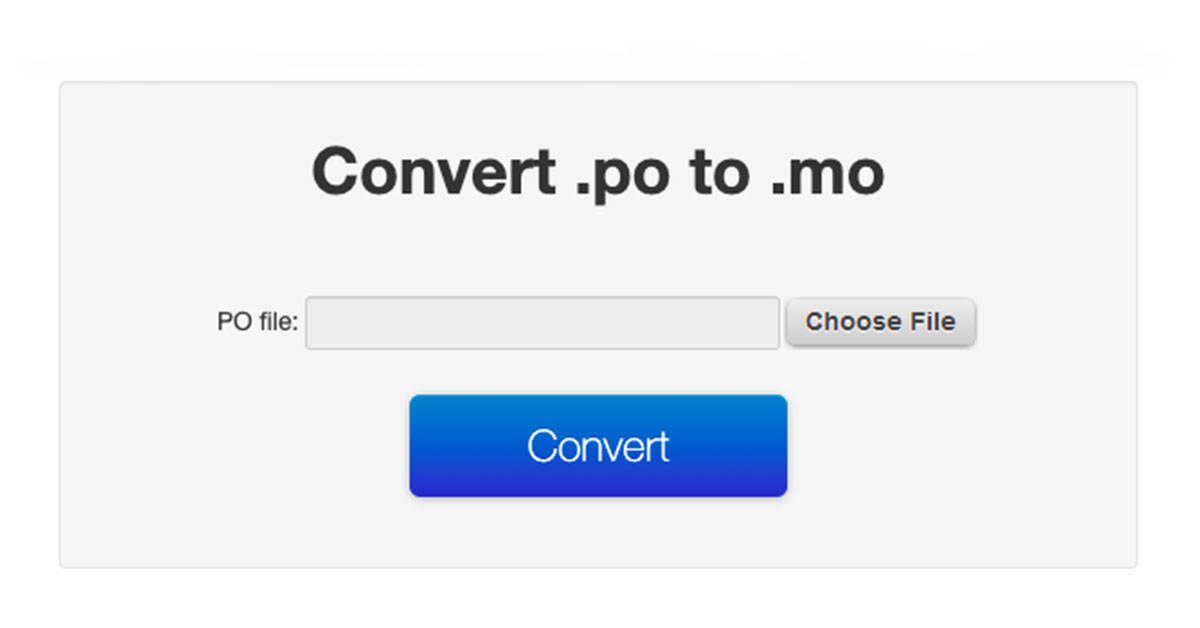 Convert PO to MO online - Localization Tool