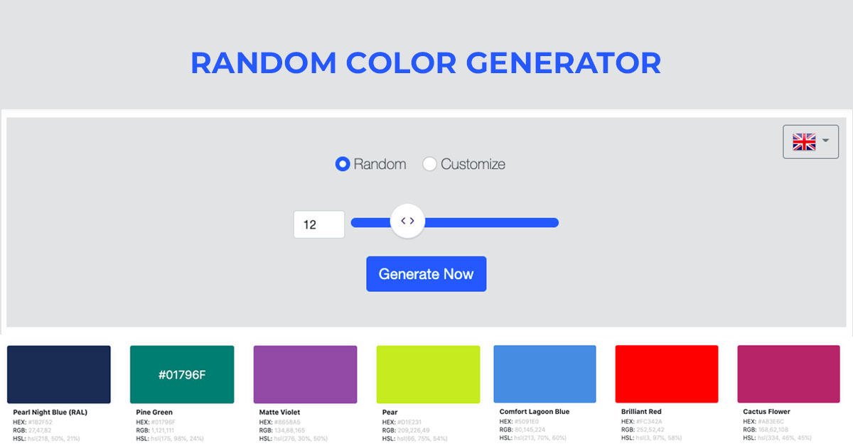 Random màu sắc - Trình tạo màu ngẫu nhiên online 2023