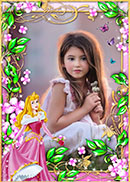 phông nền ghép ảnh trẻ em Công chúa Aurora