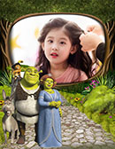 phông nền ghép ảnh trẻ em Công chúa Fiona