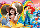 phông nền ghép ảnh trẻ em Công chúa Ariel