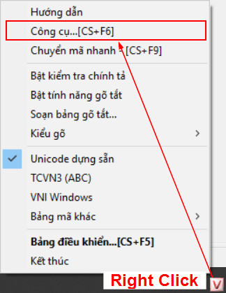 chuyển tiếng Việt có dấu thành không dấu bằng Unikey