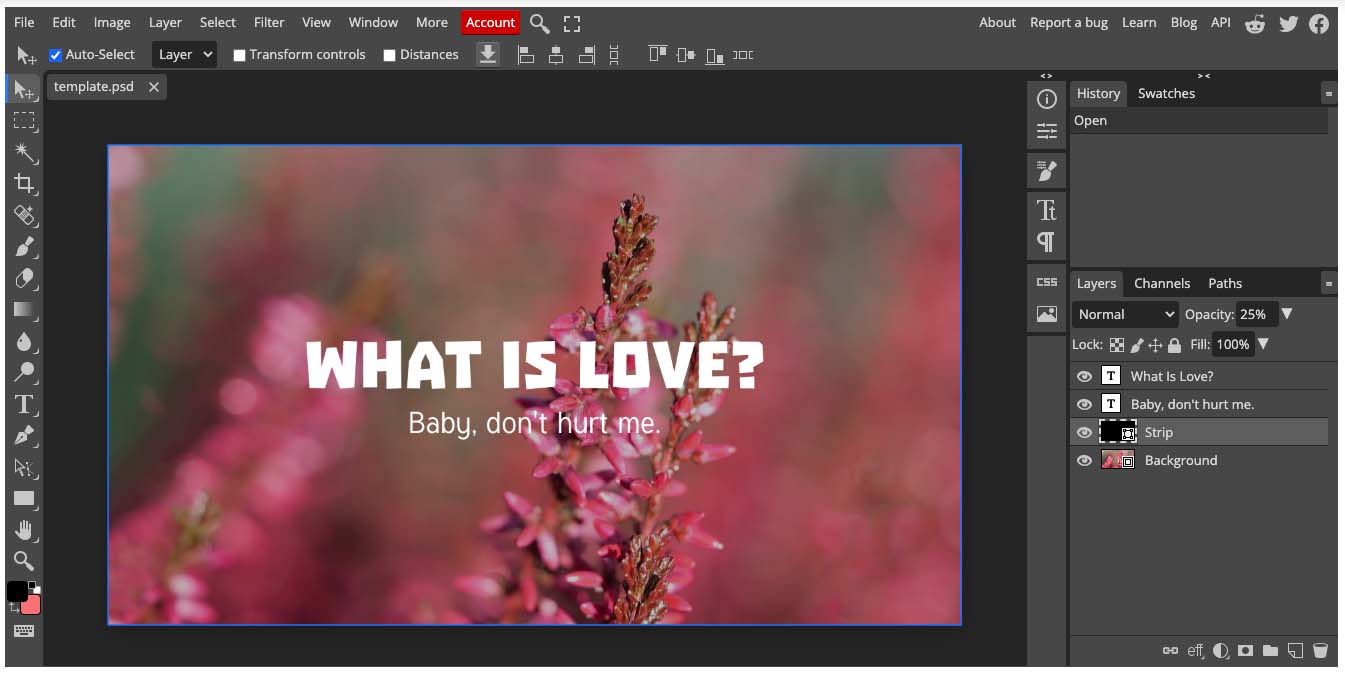 giao diện photoshop online