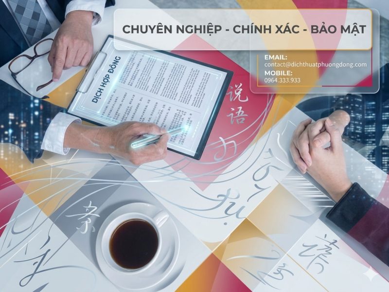 Dịch hợp đồng tiếng Trung nhanh chóng, chuẩn xác, đúng pháp lý