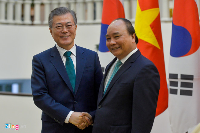 Tổng thống Hàn Quốc Moon Jae In rất ấn tượng với thành tựu mà Việt Nam đạt được